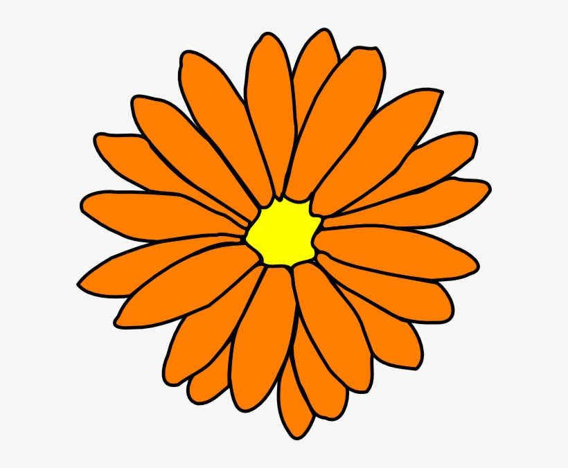 Marigold Flowers Clipart 5 By Christopher - Single Flower Coloring Flower, transparent png