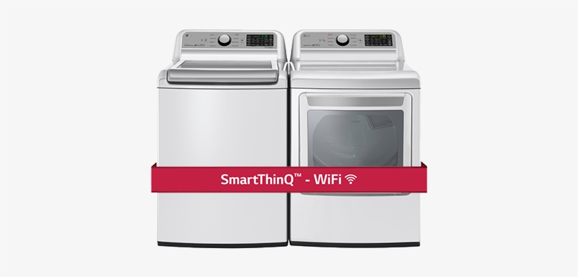 Lg Smartthinq White Washer And Dryer - Lg Wt7200cw Top-loading Washer - White, transparent png