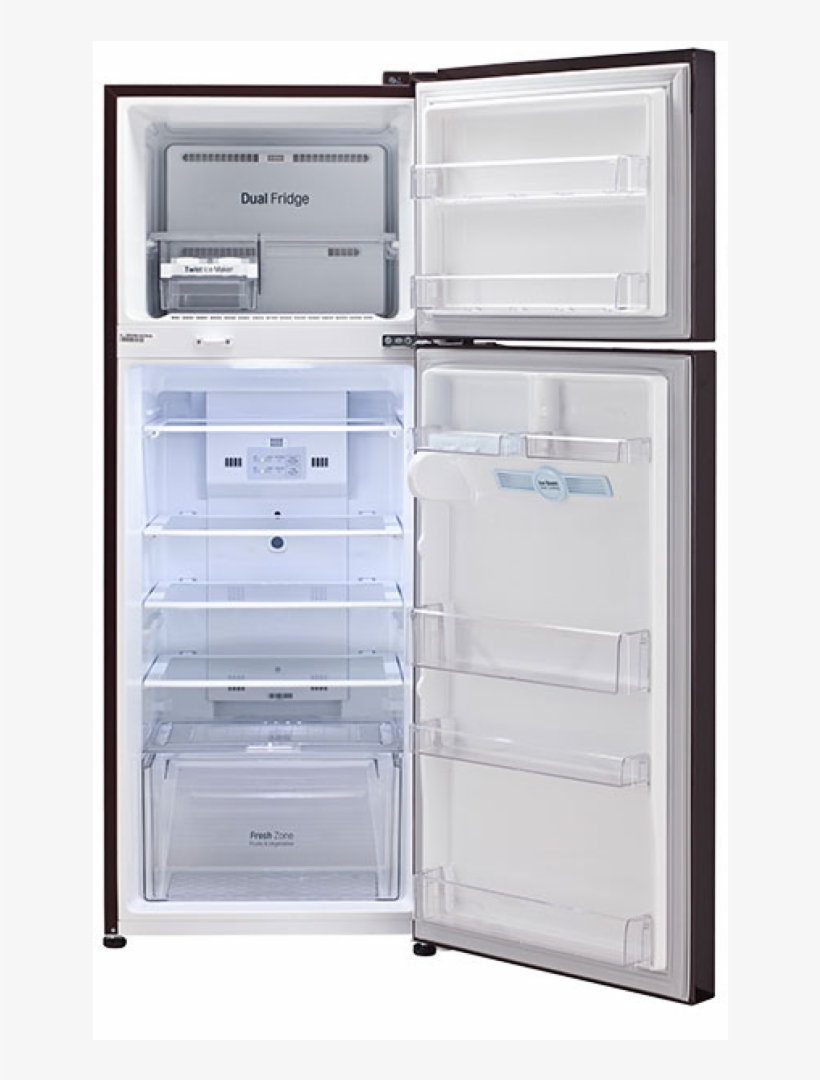 Double Door Lg Refrigerator With Dual Fridge Feature - Refrigerator, transparent png