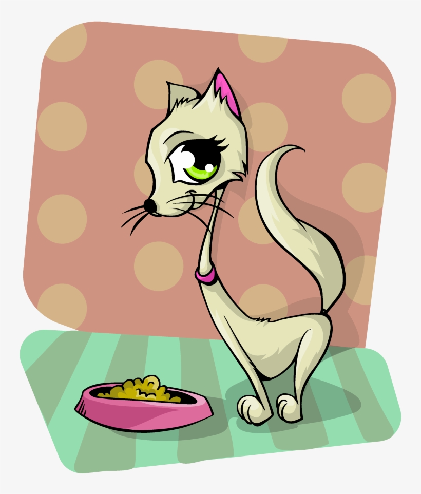 Clipart Lord Cat - แมว กิน อาหาร การ์ตูน, transparent png