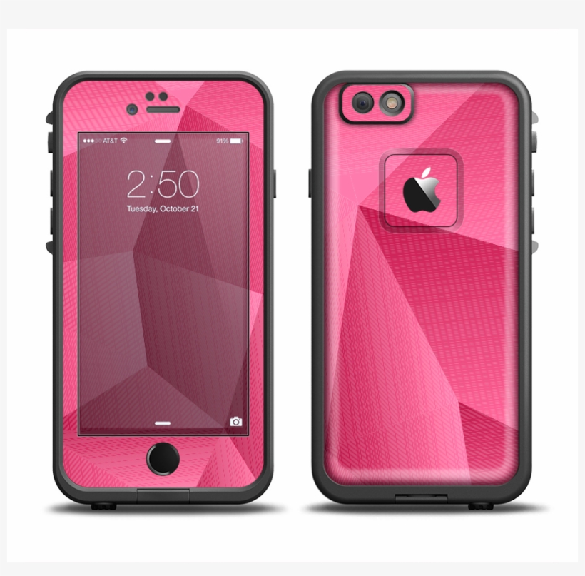 The Pink Geometric Pattern Apple Iphone 6 Lifeproof - Skin Decal For Lifeproof Apple Iphone 6 Case - Green, transparent png