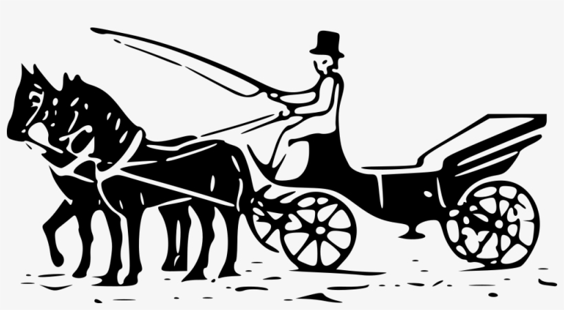 Onlinelabels Clip Art - Horse And Carriage Throw Blanket, transparent png