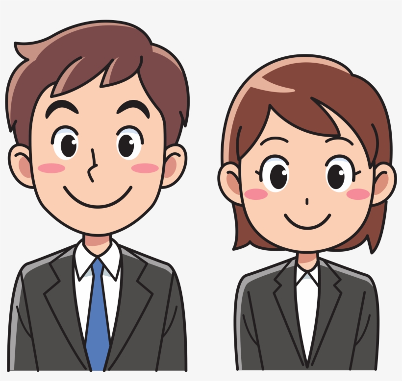 And Woman Positive Looking Big Image Png - Business Man And Woman Clipart, transparent png