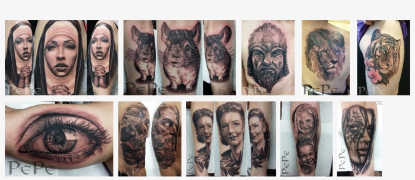 My Mostly Preferred Styles In Black And Grey Are Portraits, - Tattoo, transparent png