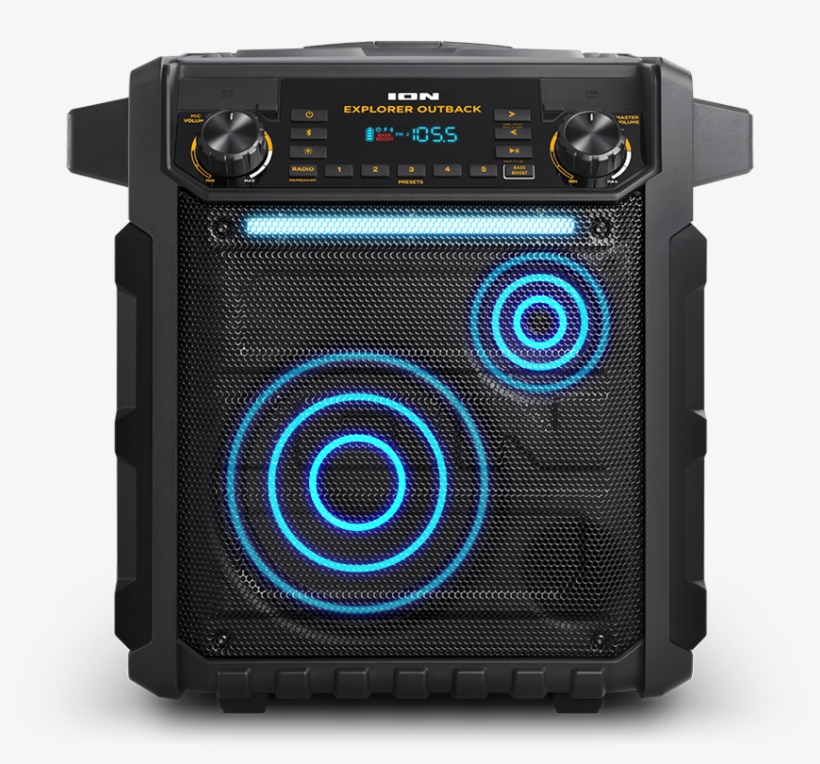 The Power To Rock Your World - Ion - Sport Portable Bluetooth Speaker - Black, transparent png