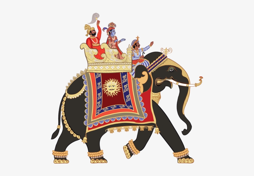 Free Kalash Symbol Png - Wallmonkeys Decorated Indian Elephant Peel And Stick, transparent png