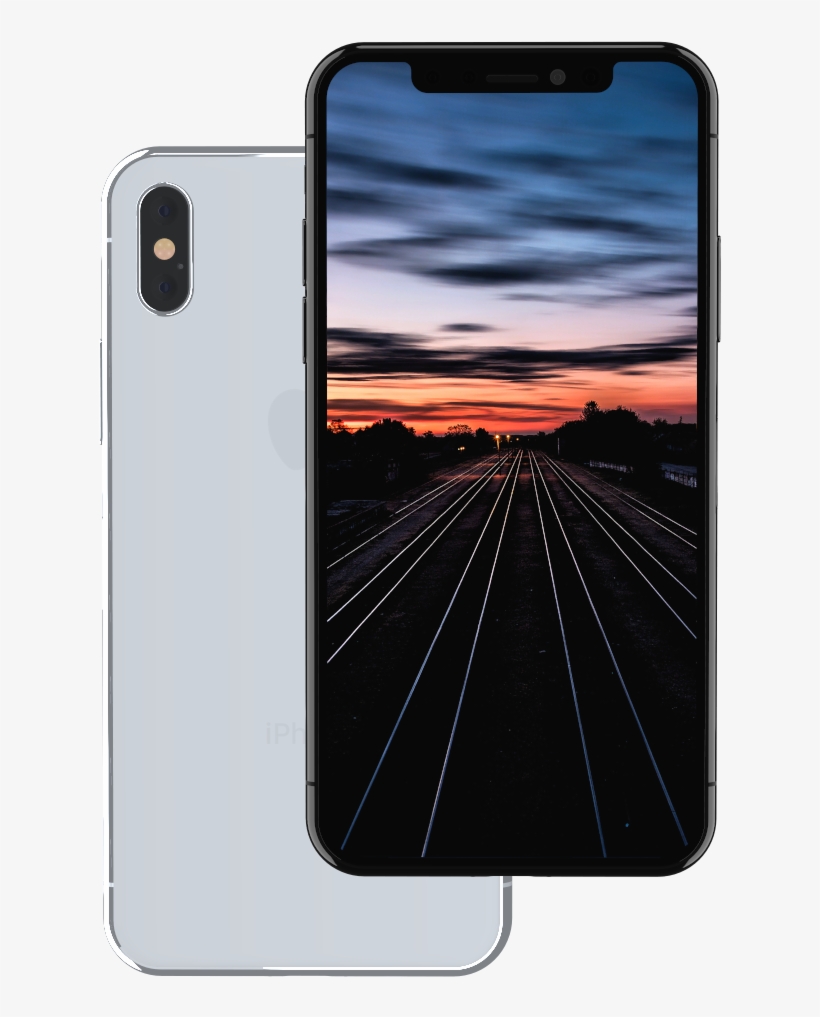 X Renders/iphone X Black And Silver - Iphone X, transparent png