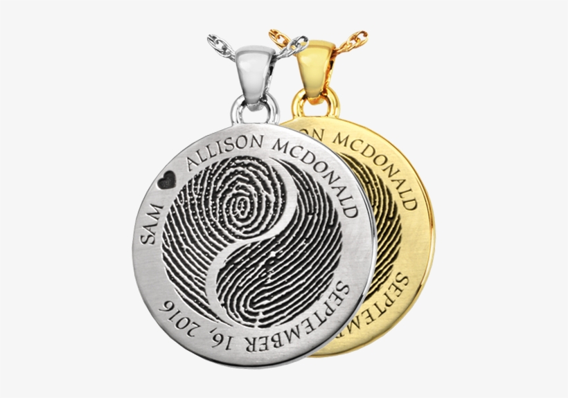 Kin & Pebble - B&b Round Fingerprint Jewelry, transparent png