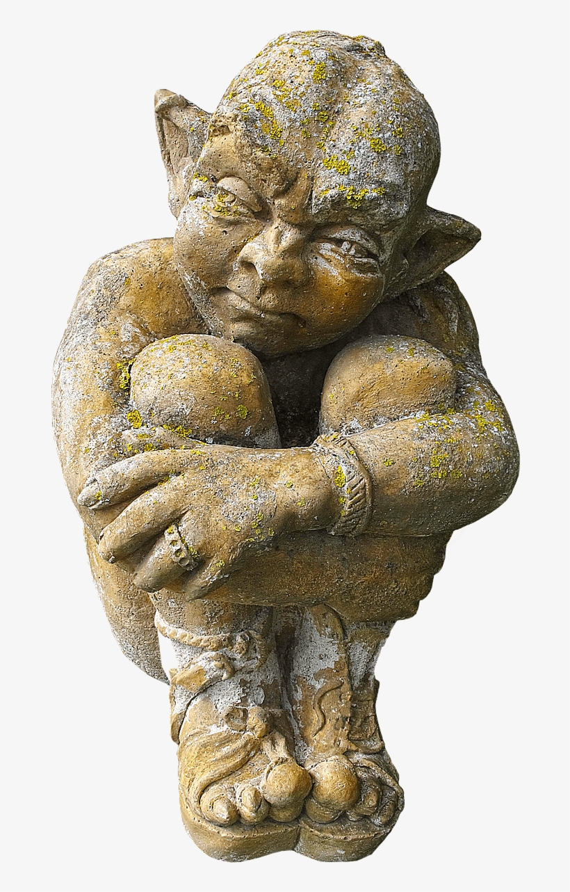 Vintage Garden Gnome Statue Png - Sculpture, transparent png