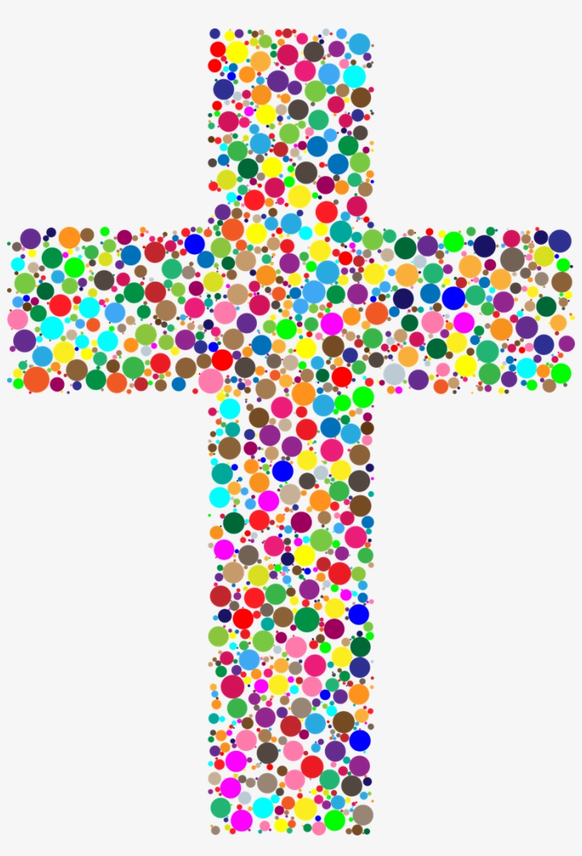 Crucifix - Colorful Cross Clipart, transparent png