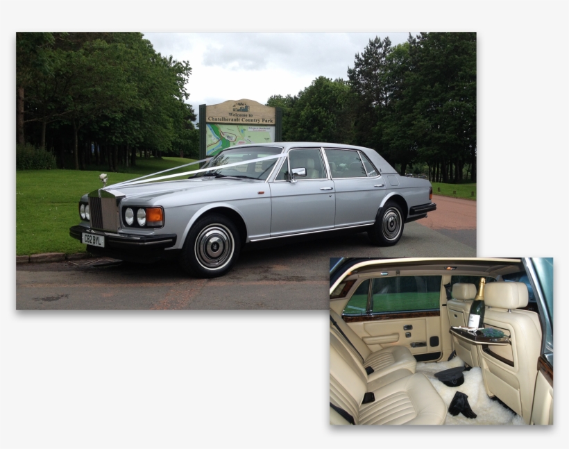 White Ribbon Wedding Cars Silver Rolls Royce Wedding - Limousine, transparent png
