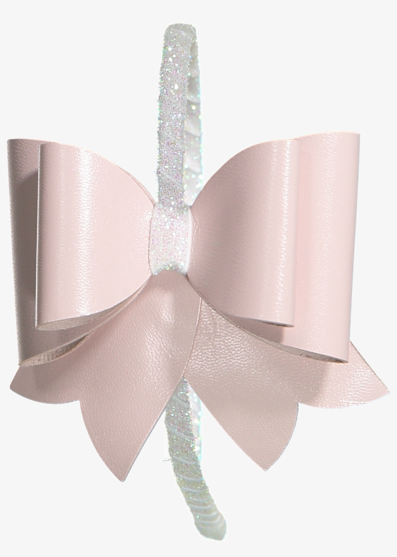 Fancy Bow Leather Headband Pink - Headband (pink), transparent png