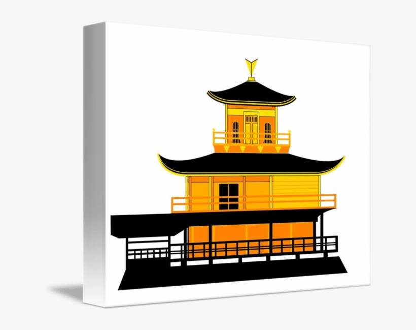 Golden Temple Clipart 2 By Heather - Golden Temple, Kyoto, Japan Large Mug, transparent png