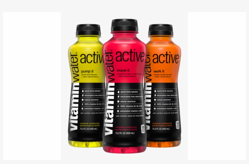 Vitaminwater Active Orange Mango Drink - Glaceau Vitamin Water Active Strawberry Black Cherry, transparent png