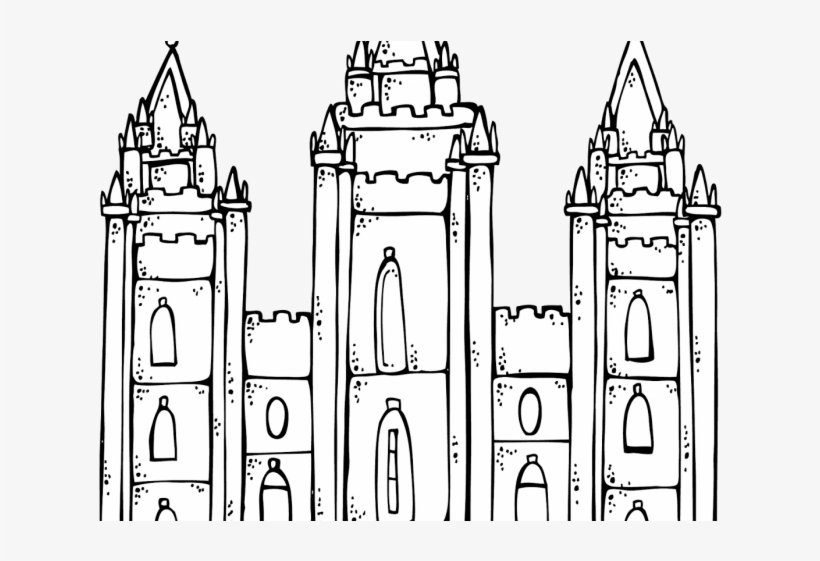 Salt Lake Temple Clipart - General Conference Coloring 2017, transparent png