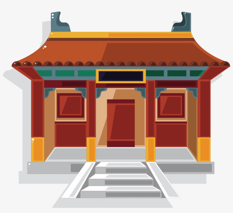 Chinese Temple Pagoda Clip Art Ancient - Chinese Traditional House Illust, transparent png