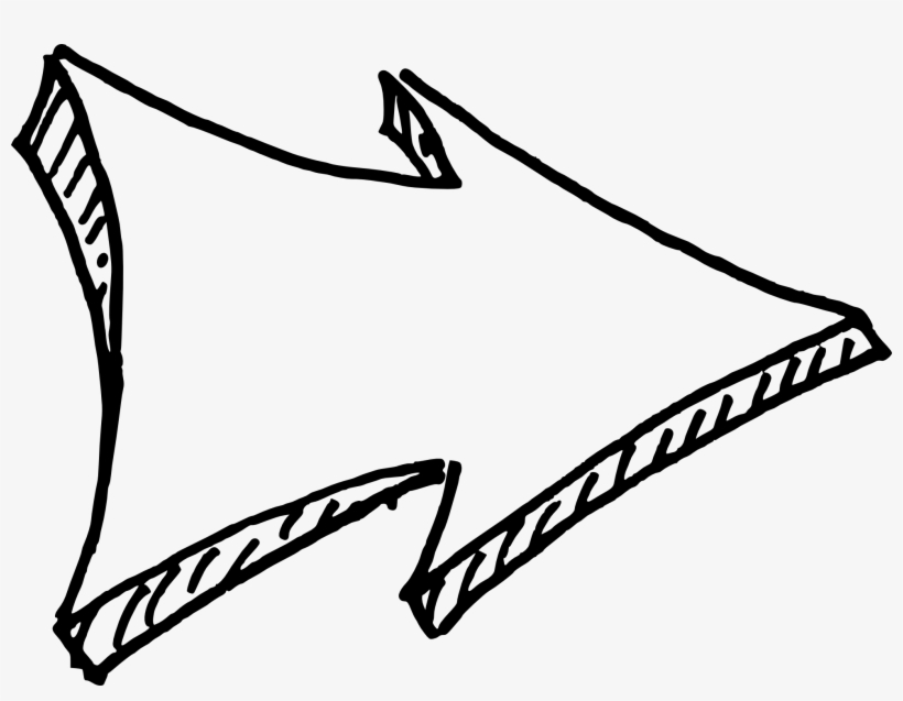 Drawn Arrow Png Download - Funky White Arrow Png, transparent png