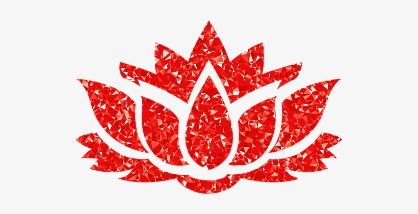 Flower Floral Lotus Plant Ruby Gemstone Lo - Lotus Clipart, transparent png