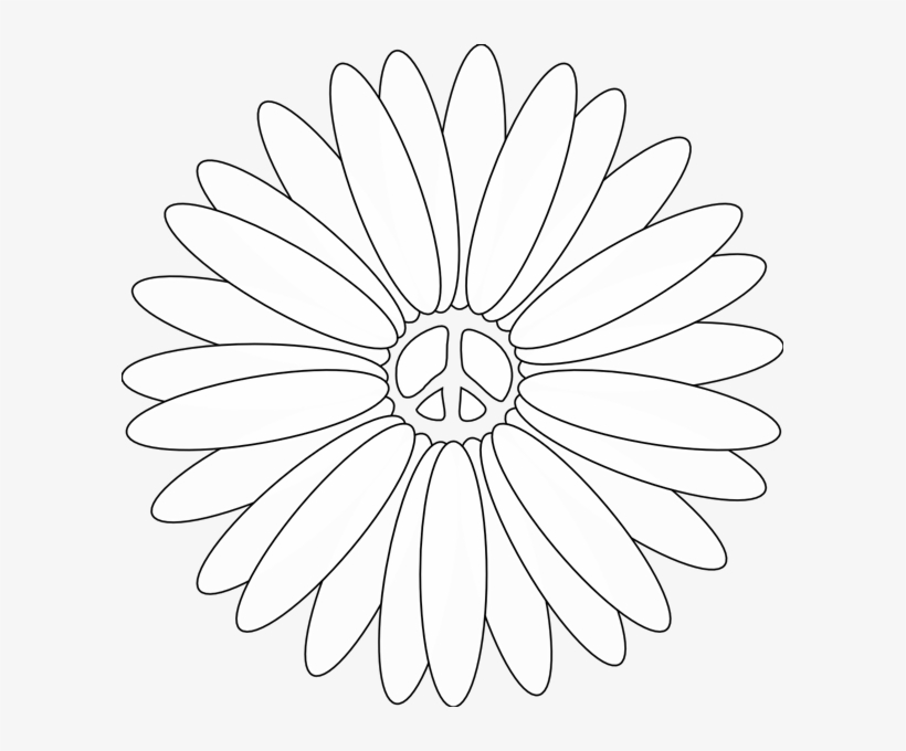 Flowers Line Art - Clipart Of Flowers Black White, transparent png