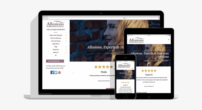 Allusions Hair - Website, transparent png