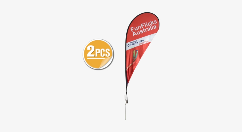 11ft Teardrop Flying Banner With Ground Spike - Banner, transparent png