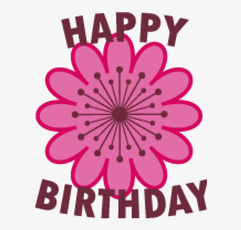 Happy Birthday Pink Flower Cute Birthday Golf Ball - Happy Birthday Cute Flower Pink, transparent png