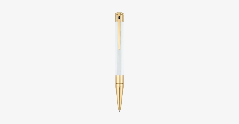 Ball Point D Initial Pearly White Golden - Brass, transparent png