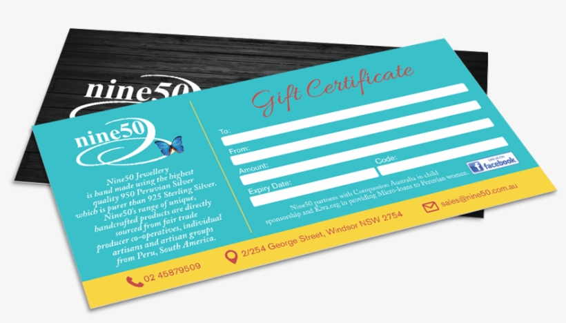 Gift Certificate Design For Nine50 - Flyer, transparent png