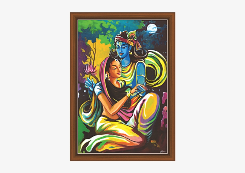 Radha Krishna Paintings - Painting, transparent png