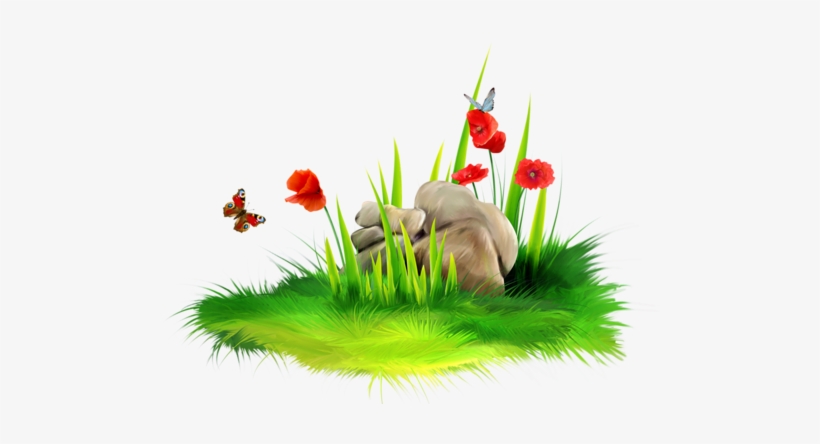 Tubes Nature - Page - Grass With Flower Png, transparent png