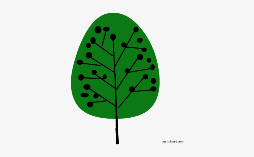 Cute Green Tree Free Clip Art - Clip Art, transparent png
