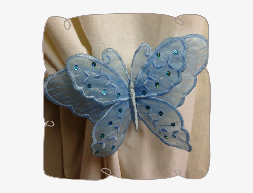 Organza Lace Butterfly - 3d Lace Embroidery Butterfly Design, transparent png