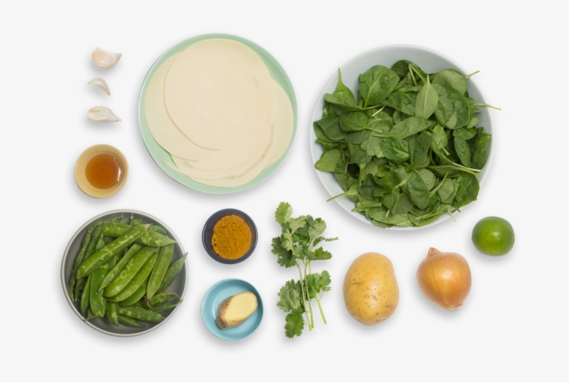 Potato & English Pea Samosas With Saag & Cilantro Chutney - Potato, transparent png