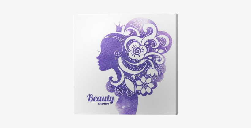 Watercolor Beautiful Woman Silhouette With Flowers - Play: How Filipino Women Co-create Empowerment In Social, transparent png