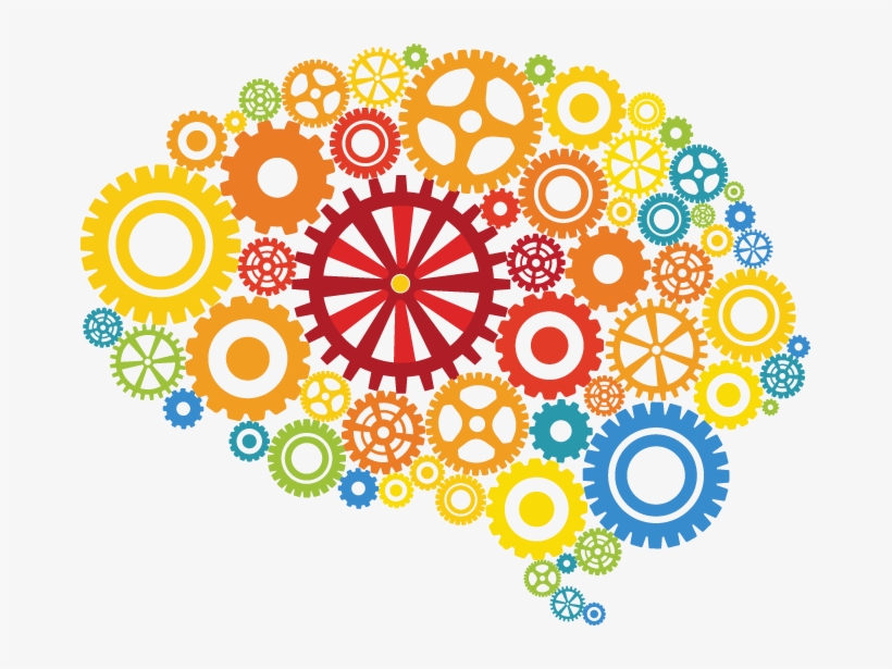 Custom Colored Brain - Brain Gears Png, transparent png