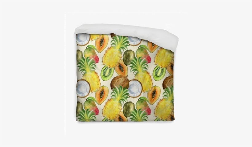 Seamless Pattern With Tropical Exotic Fruits - Tropical Fruit, transparent png
