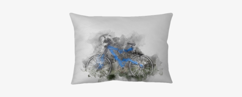 Abstract Bicycle Isolated On Watercolor Background - Watercolor Painting, transparent png