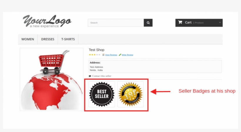 Marketplace Seller Badge Addon - Prestashop, transparent png