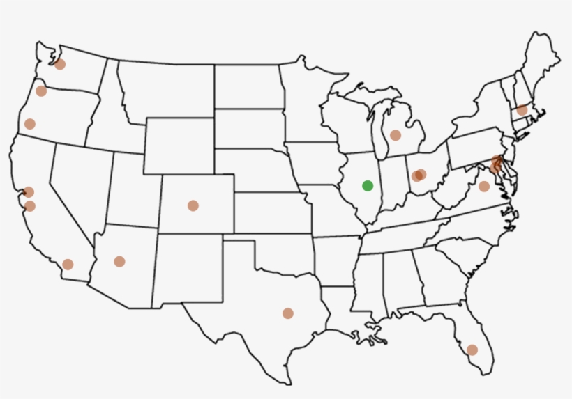 Us Map With Sites - Blank Us Map High Resolution, transparent png