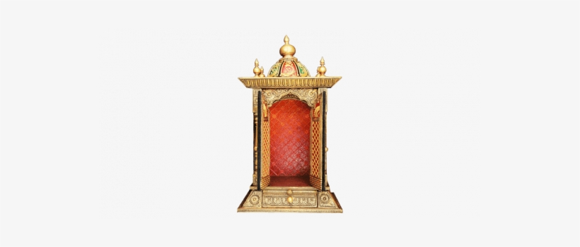 Traditional Pooja Mandir With Closed Door And Decorated - Hindu Temple, transparent png