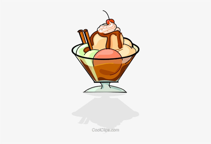 Bowl Of Ice Cream Royalty Free Vector Clip Art Illustration - Black And White Bowl, transparent png