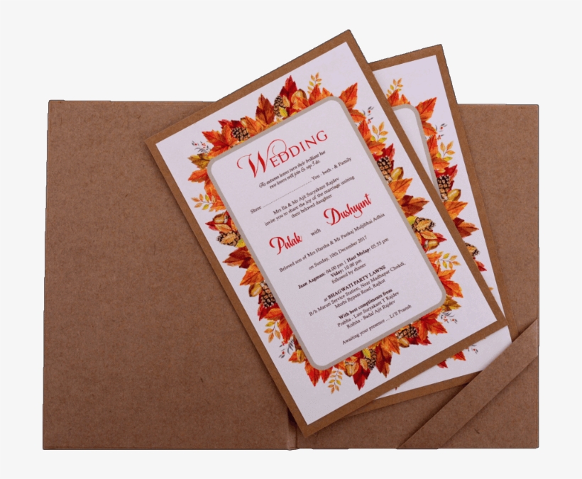 Kraft Wedding Invitations - Envelope, transparent png