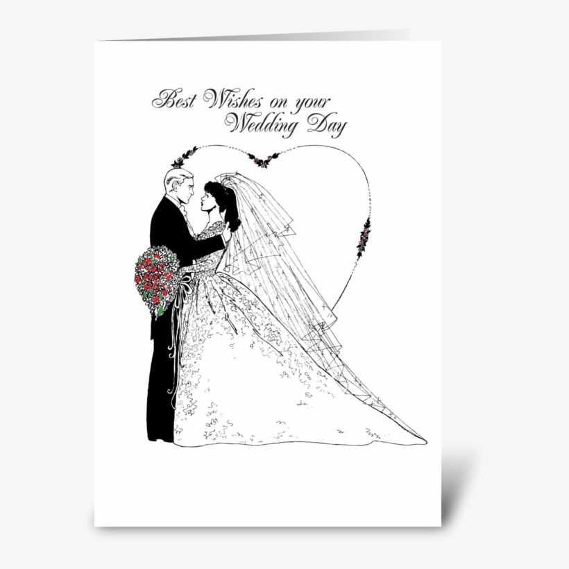 Wedding Wishes Black And White - Best Wishes On Your Wedding Day, Groom, transparent png