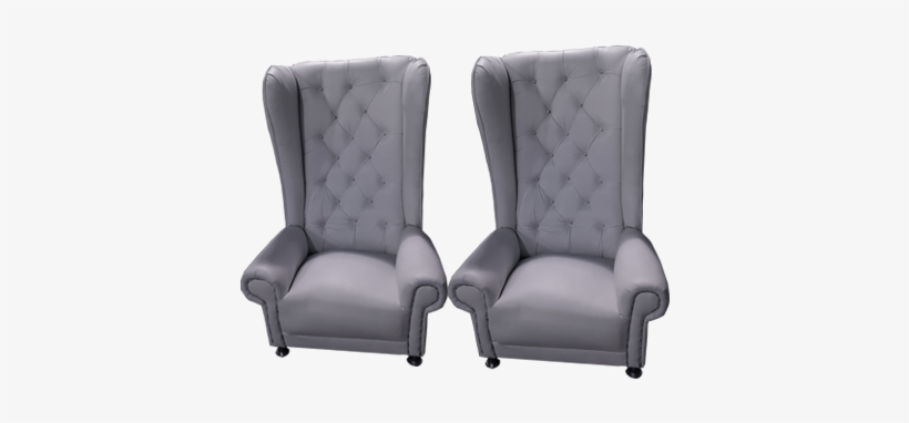 Grey King And Queen Chairs - Chair, transparent png