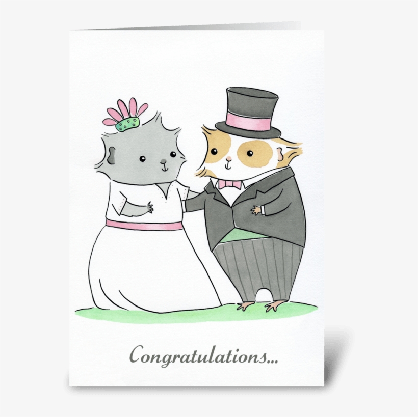 Guinea-pig Wedding Greeting Card - Greeting Card, transparent png