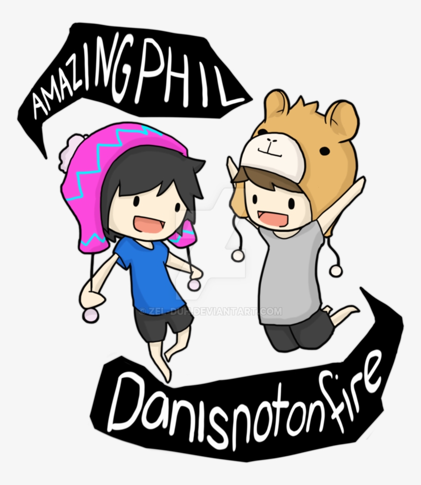 Amazingphil And Danisnotonfire T Shirt Design By Zel - Amazingphil And Danisnotonfire Fan Art, transparent png
