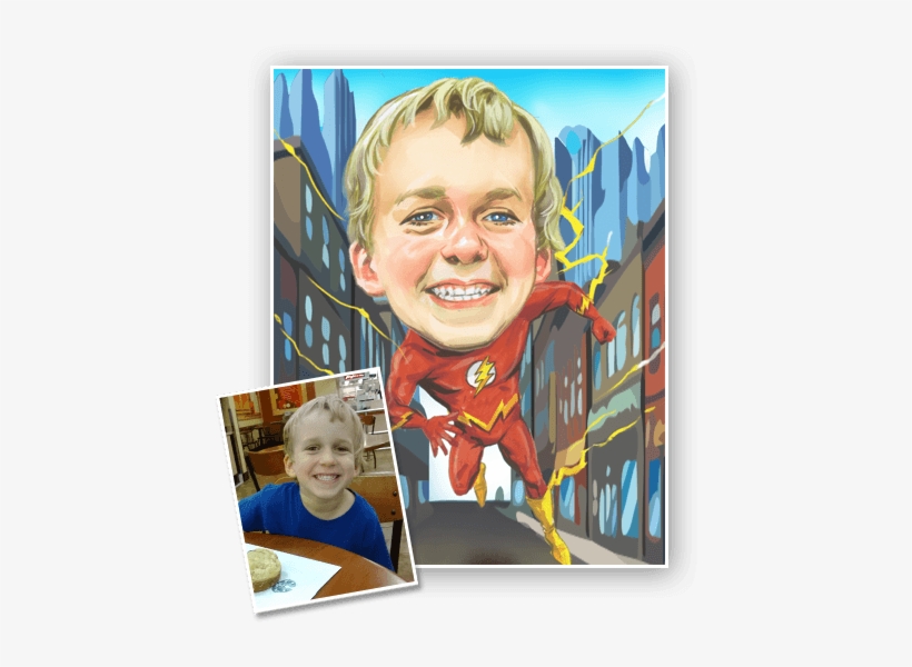 Superhero Caricature Commissioned By Our Caricature - Caricature, transparent png