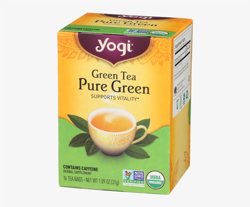 Yogi Tea Green Tea Pure Green Tea-16 Bags - Yogi Tea - Green Tea Pure Green - 16 Tea Bags, transparent png