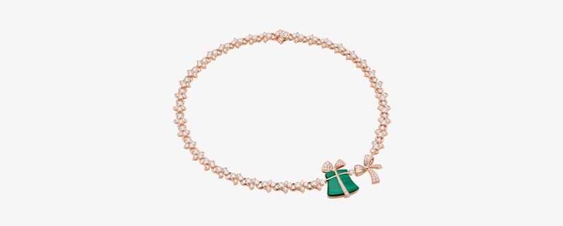 Festa 18 Kt Rose Gold Necklace Set With Malachite Elements - Bracelet, transparent png