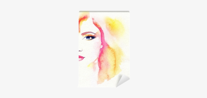 Woman Portrait - Poster: Ismagilova's Woman Portrait .abstract Watercolor, transparent png